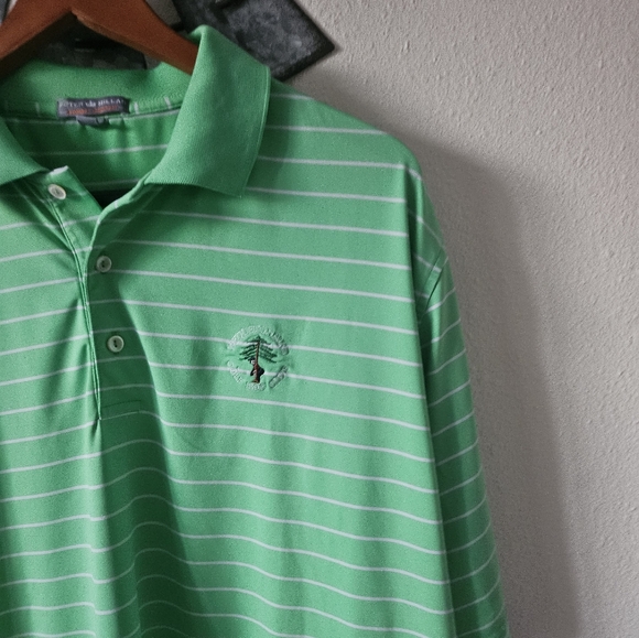 Peter Millar Men White Green Summer Comfort Wequetonsing Golf 1896 Club size XL. - Picture 3 of 13